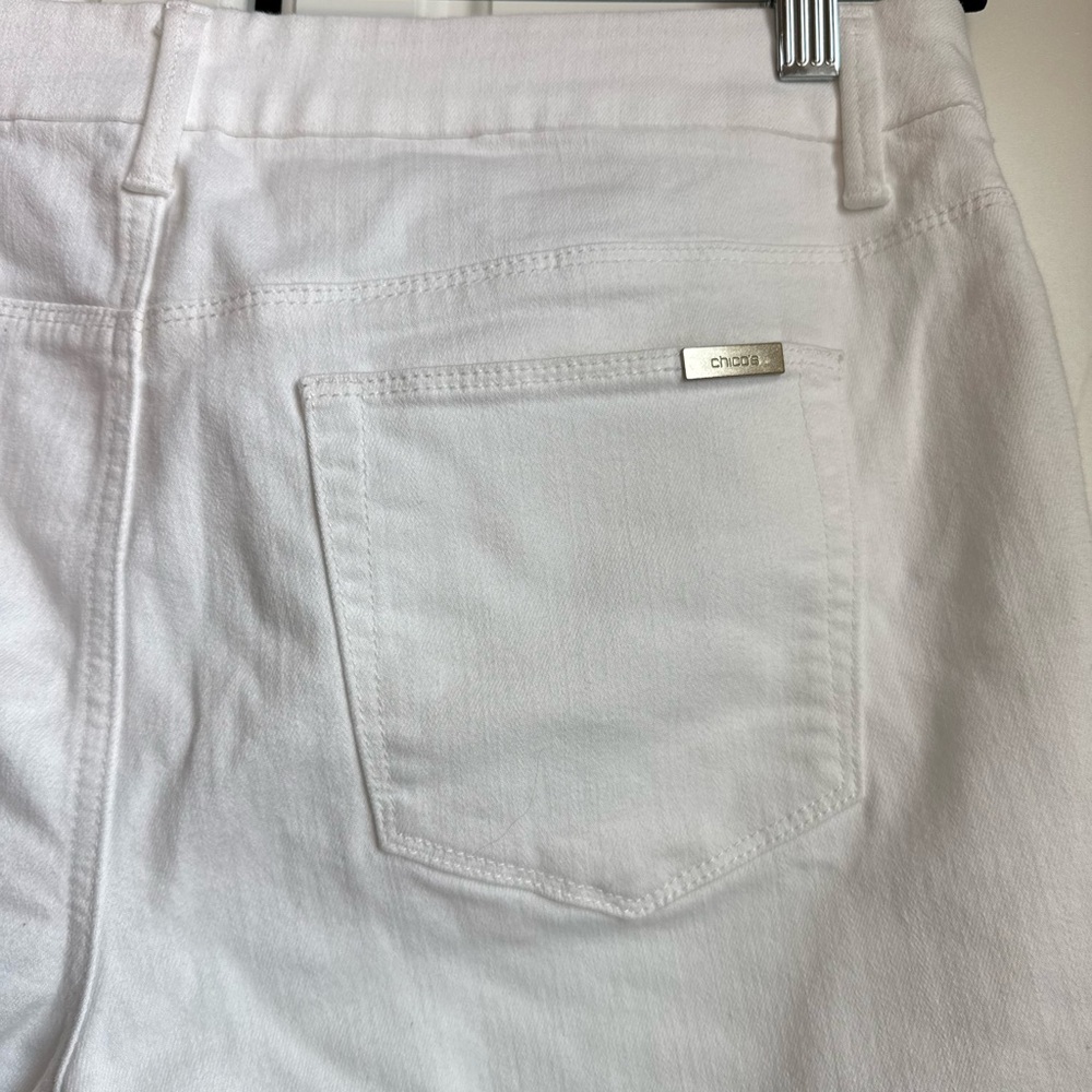 Chico’s So Slimming Girlfriend White Denim Shorts – Size 10 - Picture 5 of 13
